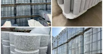 东莞 芝麻白花岗岩挡车柱、隔离柱多少钱