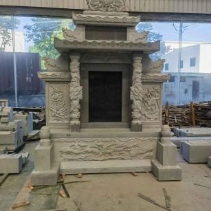 东莞 芝麻灰高档墓碑、土墓，一套也支持定做