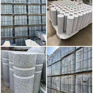 东莞 芝麻白花岗岩挡车柱、隔离柱多少钱