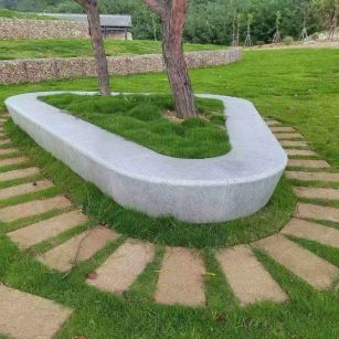 东莞 芝麻白光面整石坐凳