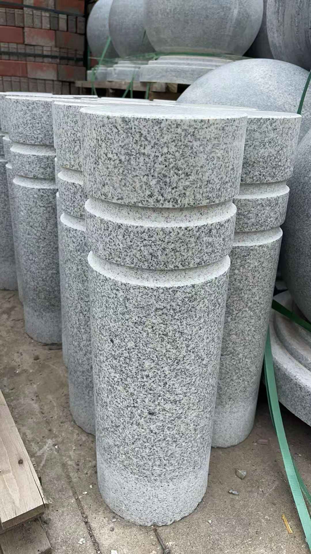 东莞 芝麻白花岗岩挡车柱、隔离柱多少钱