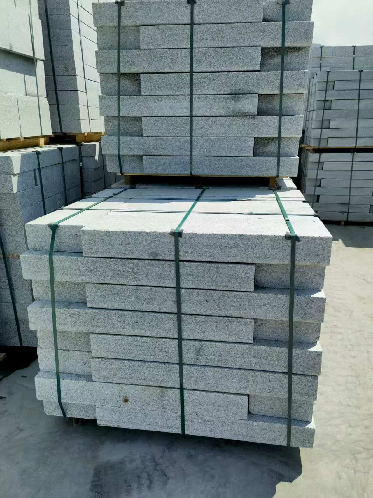 东莞 芙蓉白花岗岩路沿石、平石尺寸标准，色泽均匀