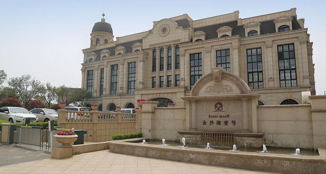东莞花岗岩黄金麻建筑外墙干挂案例