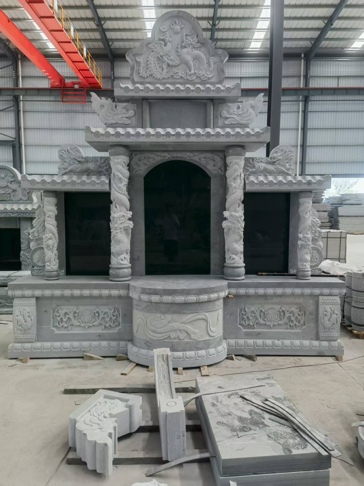 东莞 芝麻灰高档墓碑，土墓，可定制