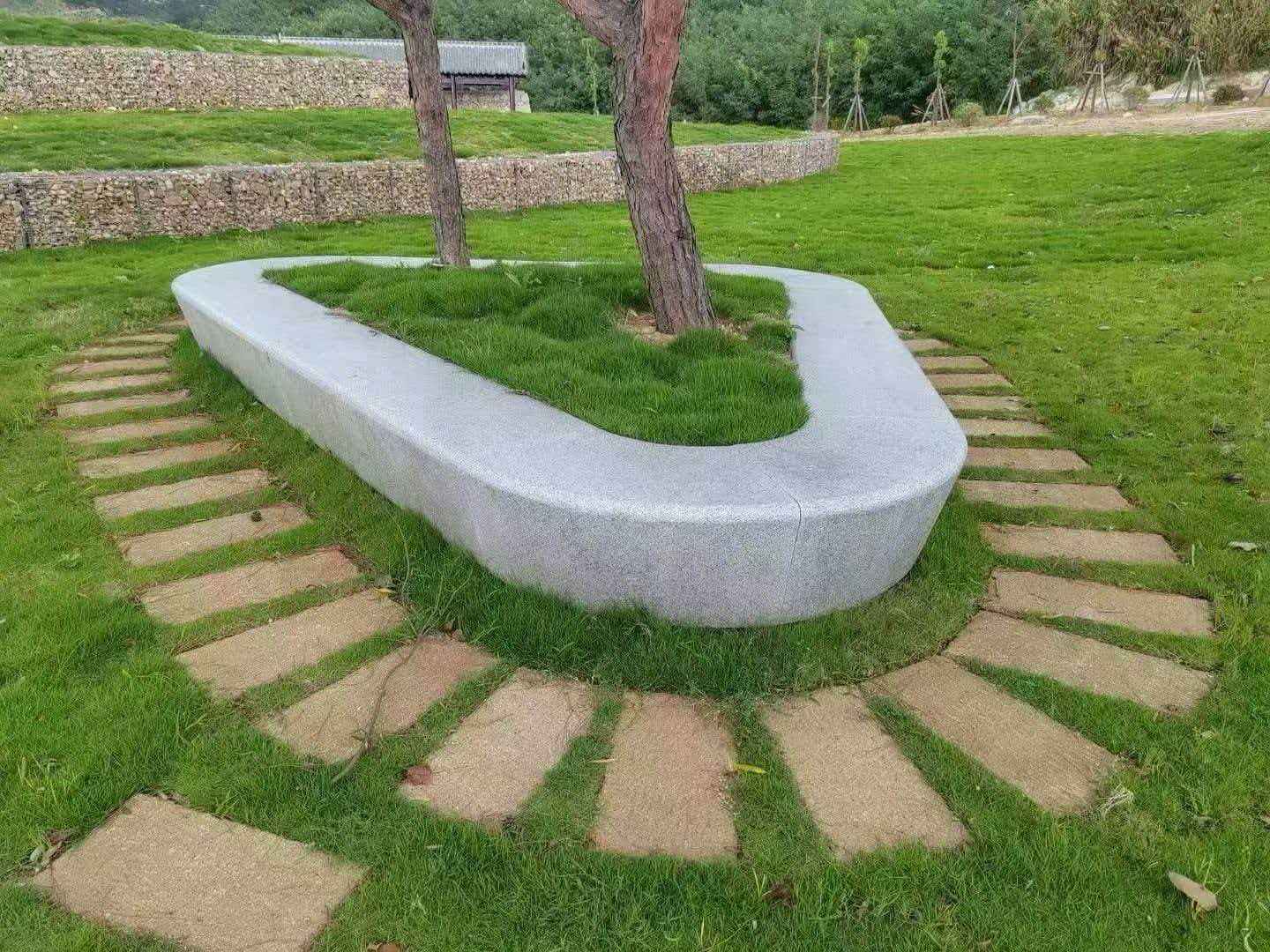 东莞 芝麻白光面整石坐凳