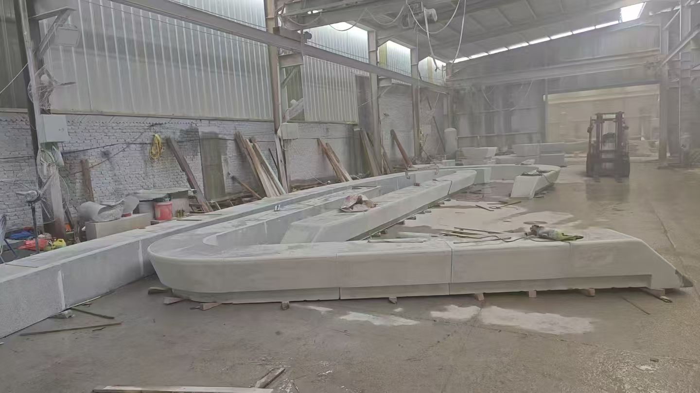 东莞 花岗岩整石坐凳拼装