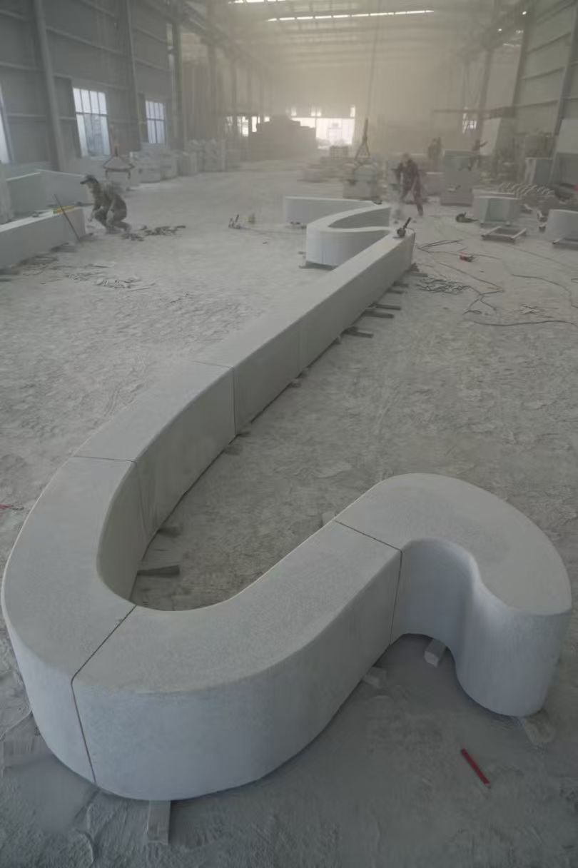 东莞 花岗岩整石坐凳拼装