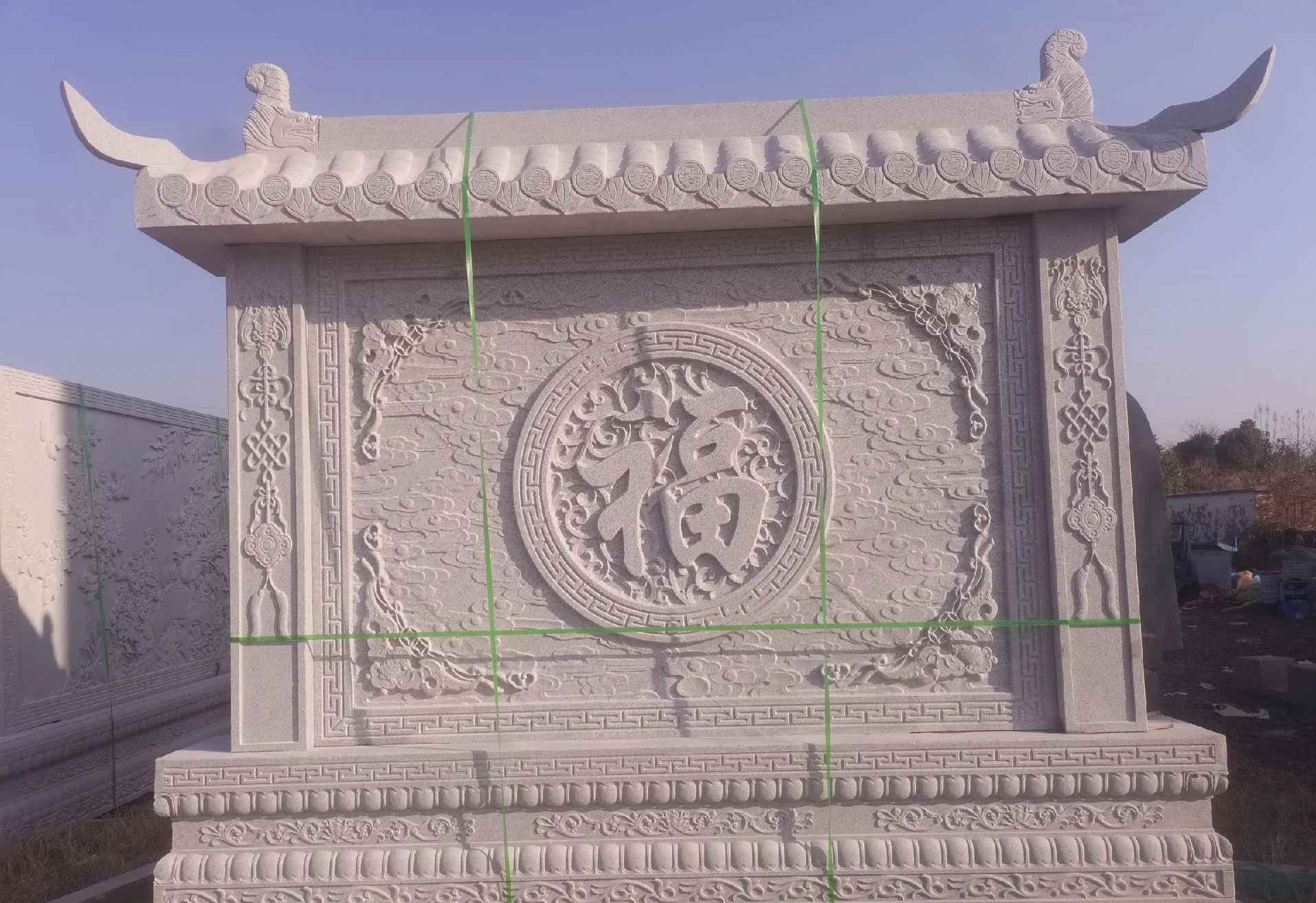 东莞 芝麻白花岗岩屏风，照壁，影壁